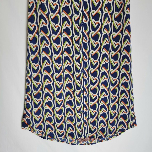 Cabi Womens Dress Amour Button Down Heart Print Sleeveless Button Down Size XS - Picture 4 of 11